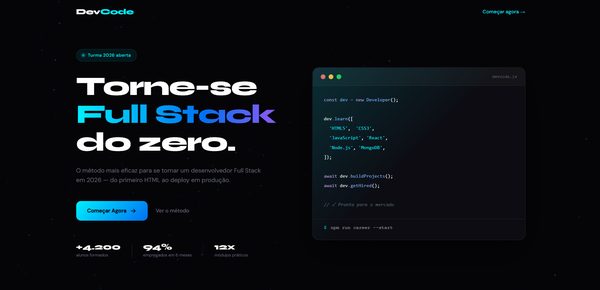 Landing page para vendas e marketing digital